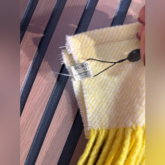 Burberry Colorful Plaid Fringe Shawl - Picture 4 of 5